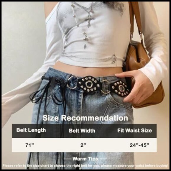 Faux Leather Bohemian Waist Belt with Wooden Beads, Adjustable Tie Closure main image 6